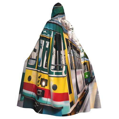 Cape de carnaval tramway Lisbonne sans coutures gênantes pour adulte cosplay