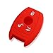 Produktbild Happyit 2pcs Silikon Auto Schlüsselabdeckungs Fall für Mercedes Benz Auto Klasse B C E S GLK300 E260L CLA CLS ML GLA GLK GLC 3 Knöpfe Fernschlüssel Shell (Rot)