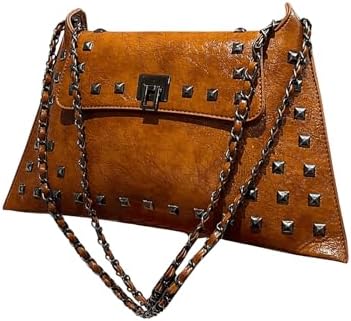 Floerns Women's Rivet Studded Detail Hobo Handle Handbag Twist Lo...