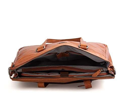 Serviette Spikes & Sparrow Bronco brun foncé avec compartiments multiples pour ordinateur - 5