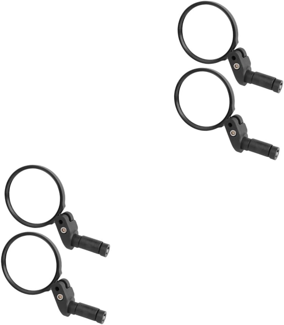 TOYANDONA 4pcs Adjustable Convex Reflector Bike Mirrors Handlebar Rearview Mirror for Mountain and Road Easy Installation Lightweight Compatible Handlebar Diameters