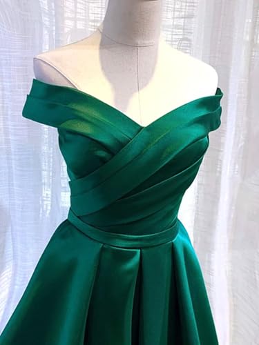 Off The Shoulder Prom Dresses Long with Pockets A Line Formal Evening Ball Gowns Satin Military Party Dress 20254