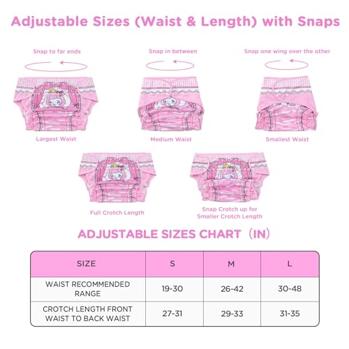 Image of Littleforbig Washable Adjustable Reusable Waterproof Cloth Adult Diaper Wrap Cover - Little Beauty