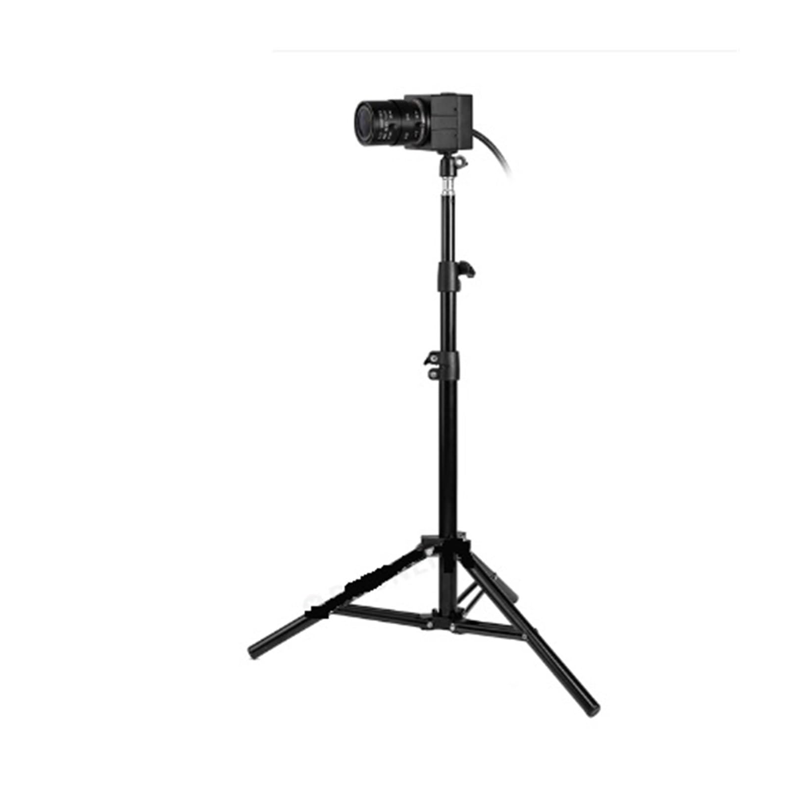 Mikroskop HD 5MP 1080P USB CMOS 30fps Hochgeschwindigkeits-PC-Webcam Industriekamera 2,8–12 mm CCTV-IP-Kameraobjektiv mit Teleskopstativ(With Black Stand)