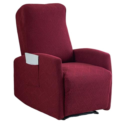 GOSTADY Recliner Chair Covers Small Lazy Boy Reclining Slipcover,Wine Red