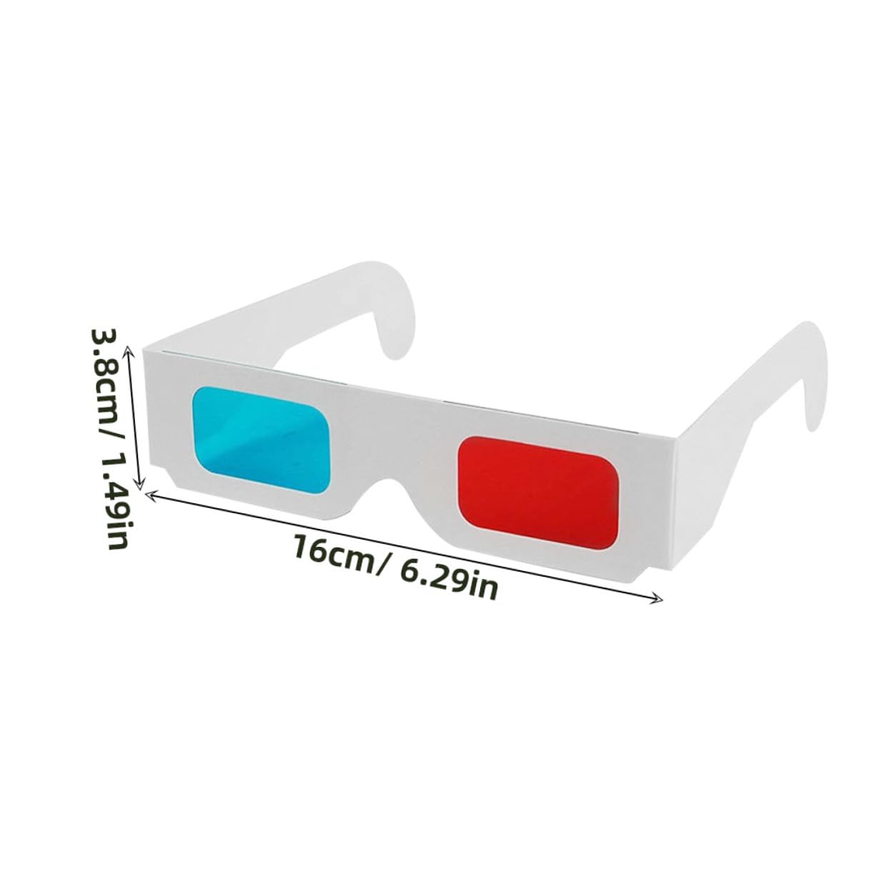 Kisangel 70 Gafas De Papel 3D Gafas De Papel Gafas De Cine 3D Y Azules Gafas De Cartón De Películas De para Cine De