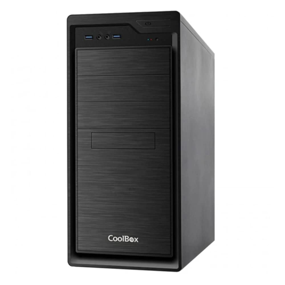 Coolbox coo-pcf800u3 – 0 Midi-Tower black computer case – box of computer (Midi-Tower, PC, Sgcc, Steel, ATX, Black, Home/Office)