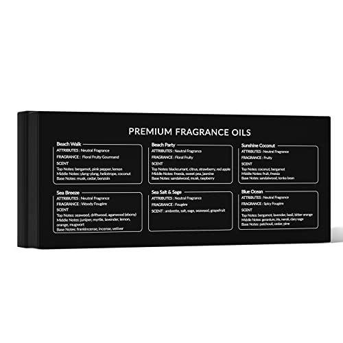 HIQILI Fragrance Oil, Gold Coast 6x10ml for Candle Scents Making, Scented Oils for Soy Candles Soap Slime Aromatherapy Diffuser, Premium Grade Essential Oil Set for Christmas Holiday - Image 5