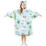 Photo Gallery sevdomey whimsical llamas coperte indossabili per bambini ragazzo ragazza, felpa con cappuccio a doppio strato coperta oversize, lama stravaganti, l Photo Gallery sevdomey whimsical llamas coperte indossabili per bambini ragazzo ragazza, felpa con cappuccio a doppio strato coperta oversize, lama stravaganti, l