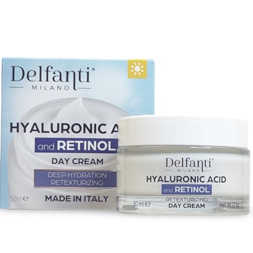 Delfanti-Milano • HYALURONIC ACID and RETINOL • Day Cream • Deep Hydration Retexturizing • Face & Neck Moisturizer • Made in Italy • 1.7 oz jar image 4