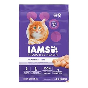 Image of IAMS PROACTIVE HEALTH HEALTHY KITTEN Dry Cat Food with Fish Oil and Chicken, 16 lb. Bag