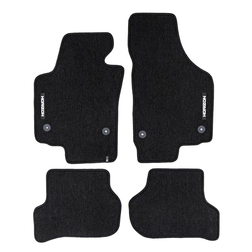 FROGUM Horizon Tapis Auto Velour Moquette pour Seat Altea 2004-2008, pour Seat Altea Freetrack 2004-2015, pour Seat Altea XL 2004-2008| Inodores | avec Fixations | Pratiques et élégants