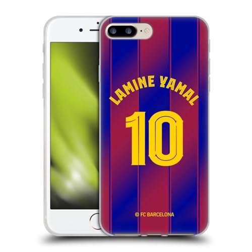 Head Case Designs Officially Licensed FC Barcelona Lamine Yamal 2025/26 Players Home Kit Gel Case [Military Grade Protection] Compatible with Apple iPhone 7 Plus/iPhone 8 Plus