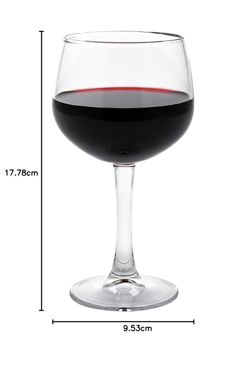 Restaurantware RWG0078 Copa de vino tinto de globo, 13 onzas, transparente, vidrio, Transparente,