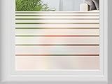 MELINERA® Fenster-Sichtschutzfolie, selbsthaftend - ohne Klebstoff - 67 x 200 cm (Streifen)