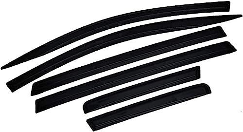 Image of Premium Non-Breakable Car Window Door Visor /Rain Guard /Wind Deflector Compatible for (Mahindra Tuv300 (Set of 6))