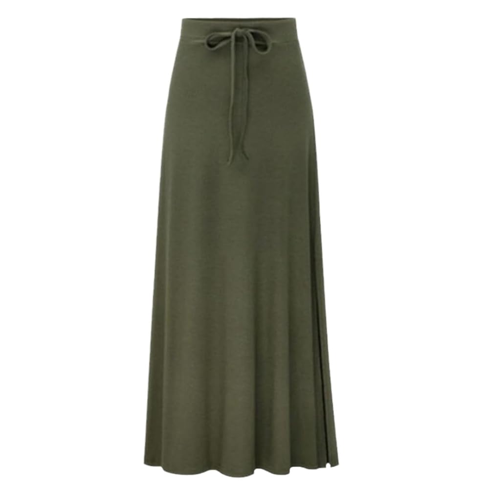 スカート REMAKE MILITARY LONG SKIRT Cargo Military Maxi Skirt With Camo Pockets – Green Army