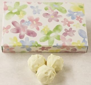 Scott's Cakes Pure White Chocolate Covered Lemon Fruit Truffles in a 8 oz. Daisy Box