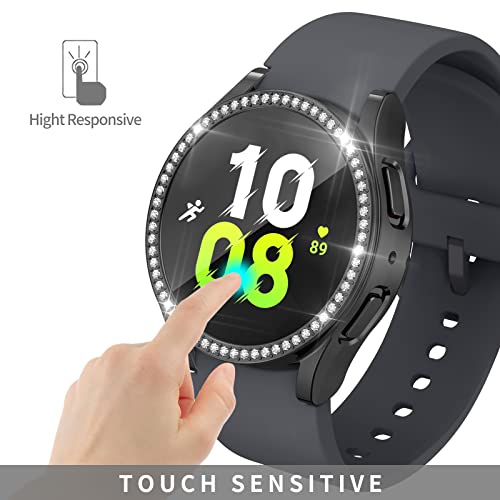 [6-Pack] Richone Compatible With Samsung Galaxy Watch 5/Galaxy Watch 4 40Mm Screen Protector Case, Bling Diamonds All-Around Protective Soft Cover Accessories (6 Colors, Galaxy Watch 5/4 40Mm) #TOP5