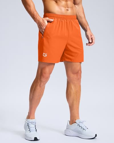 Image of G Gradual Men's Athletic Running Shorts with Zipper Pockets Quick Dry 7 inch / 5 inch / 9 inch Workout Gym Shorts for Basketball Hiking