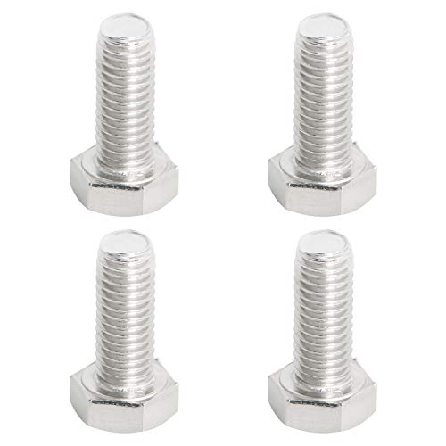 Image of Left Hand M8 x 20mm Hex Head Bolts Screws 304 Stainless Steel, A2-70 Fasteners Fully Machine Reverse Threaded SUS304 4 Pcs