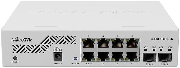 MikroTik CSS610-8G-2S+IN Cloud Smart Switch top view