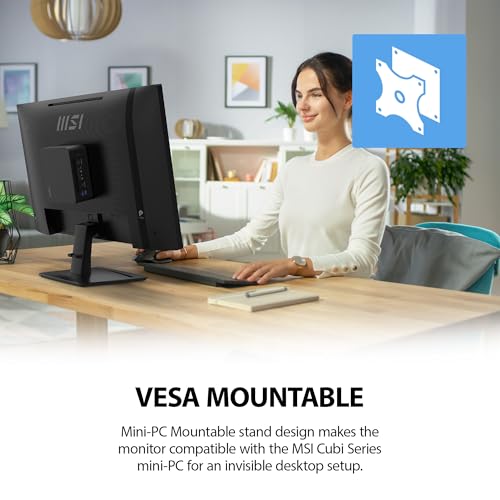 Image of msi PRO MP251 E14L 24.5-inch IPS 1920 x 1080 (FHD) Computer Office Monitor, 144Hz, Free-Sync, HDR Ready, HDMI, VGA Port,VESA Mountable, Tilt, 4-Side Slim Bezel,1ms, Black
