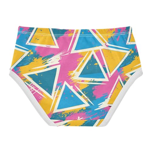Wusikd Colorful Triangles Girls' Underwear Cotton Girls Briefs Soft Toddler Underwear 2T2