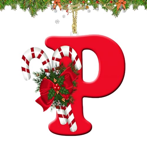 Personalized Christmas Letter Ornaments - 26 Alphabet Letters for Xmas Tree DIY Craft