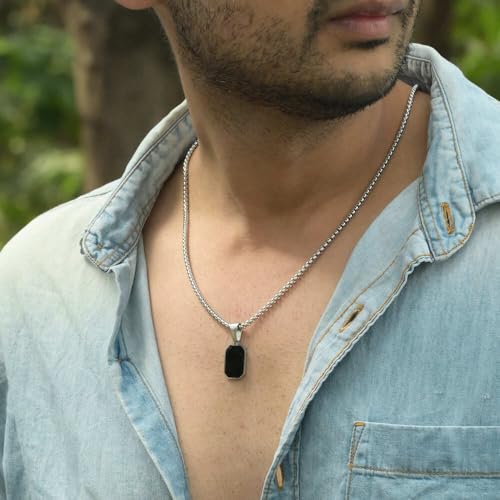 Image of PALMONAS Shadow Octane Necklace for Men - Waterproof & Anti-Tarnish