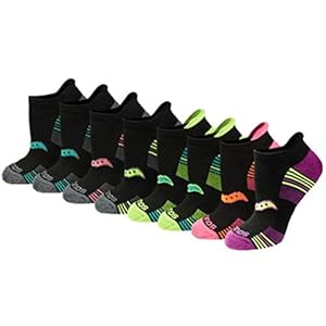 Saucony Women’s RunDry Performance Heel Tab Athletic Socks, Available in S-L (8, 16, 24 Pairs)