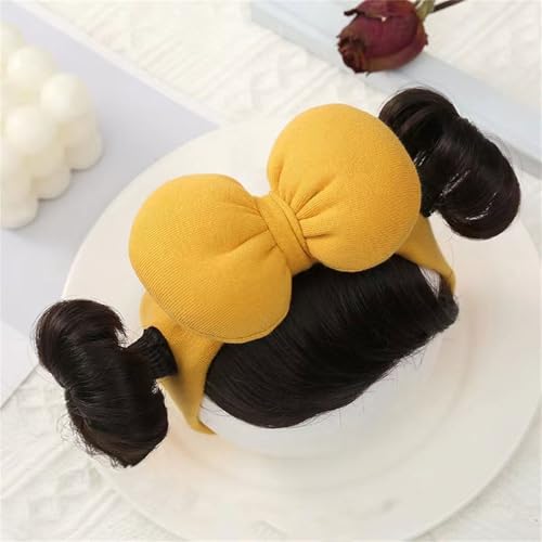 Baby Wigs Hairband Children Bowknot Headband Bangs Hair Accessories Fringe Hair Extension Headpiece Headdress Headwear Baby Wig Headband3