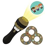 LEXIBOOK-LTC050HP Linterna de Bolsillo con proyector 3 Discos and 24 imágenes Harry Potter