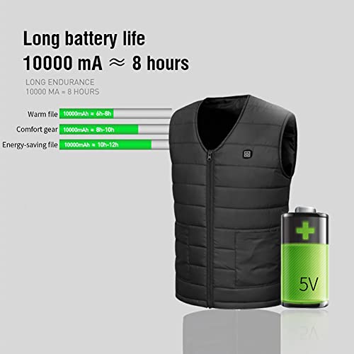 Chaleco calefactor para caza y deportes de invierno con carga USB 5
