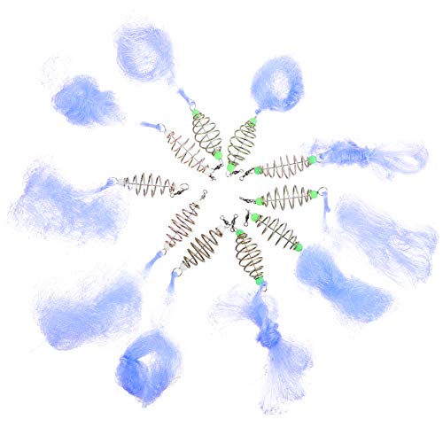 BESPORTBLE 10pcs Sticky Fishnet Floating Fishing Bottom Fishing Tool Outdoor Hook Fishing Kit Trapped Fish Net Fishnets Fishing Net Night Fishing Spring Net Overlord Bundle at Night