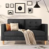 AODAILIHB Modern Soft Cloth Tufted Cushion Loveseat Sofa Small Space Configurable Couch 54.3
