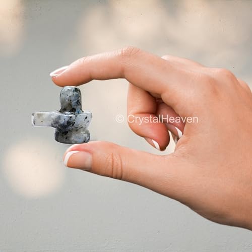 Image of Certified Rainbow Moonstone Crystal Shivling for Home Puja - Premium 1.25 inch Shiva Lingam Crystal Healing Stones for Pooja, Vastu, Feng Shui, Reiki Healing and Meditation - Shiv Linga Gift