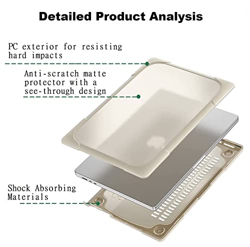 Image of Midkart Kickstand Case Compatible with MacBook Air 13.6 inch M5 M4 M3 M2 Release 2026-2022 A3449 A3240 A3113 A2681 Heavy Duty Hard Shell Shockproof Protecive Cover for MacBook Air 13 inch Case, Khaki