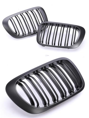 Rejilla frontal para E46 Serie 3 de 2 puertas con acabado negro brillante tipo carbono 3