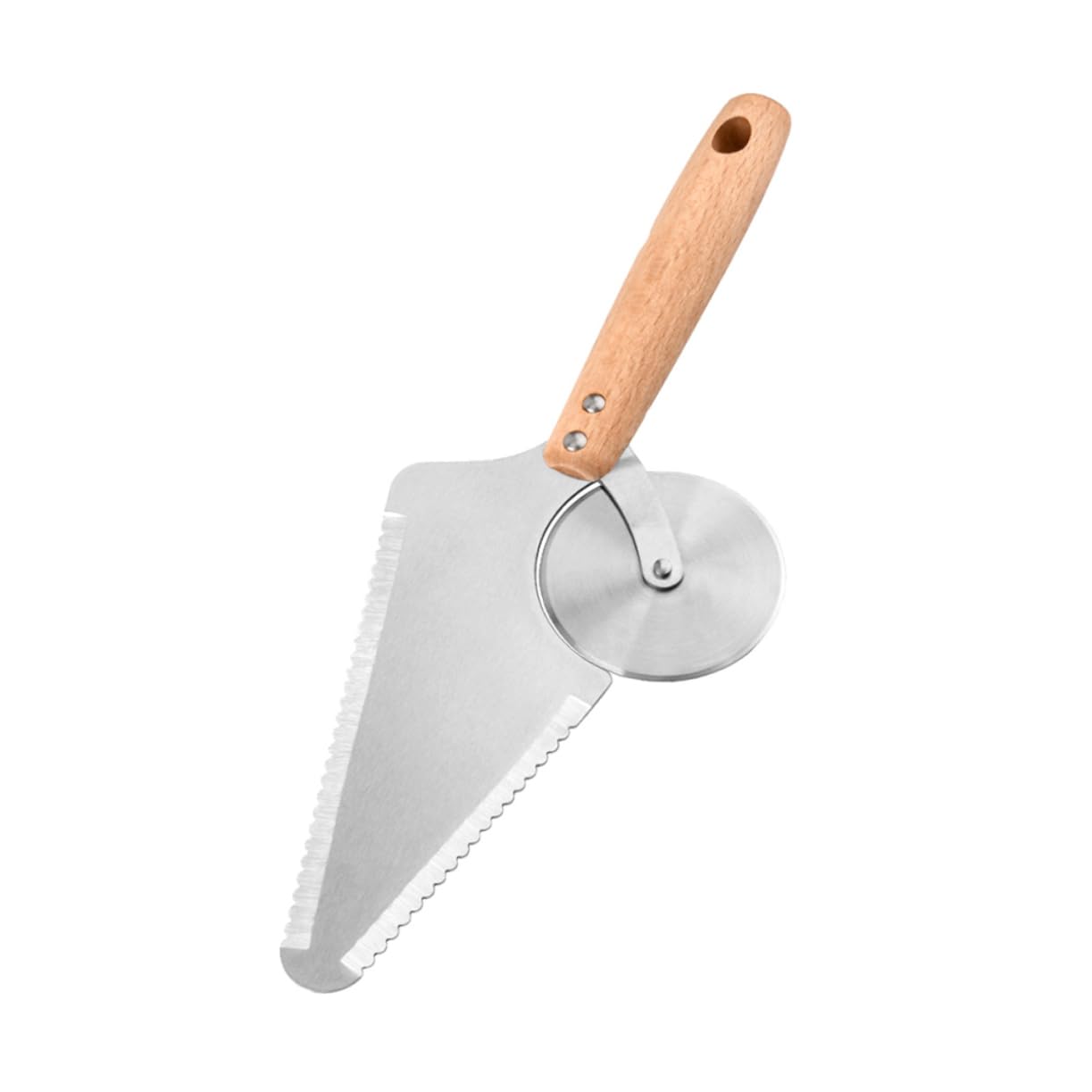 PRETYZOOM 1 PC Pizza Cutter with Handle Ergonomic Cake Slicer Tool Non Design Easy to Store for Cakes Pizzas and Bread