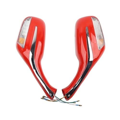 Espejos retrovisores de moto con intermitentes delanteros integrados estilo retro