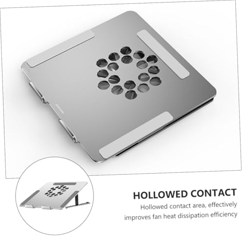 Base ajustable de aluminio con ventilador USB para laptops miniatura 5