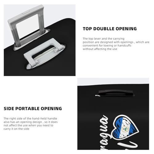 Travel Luggage Cover Nicaragua Nicaraguan Girl Heart Fashion Washable Baggage Suitcase Protector Fit For Luggage Large4