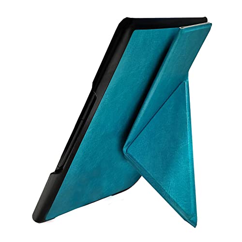 Kuesn Origami Stand Case For Kindle 4Th Generation 2011 Silver & Black 2012 Release(Model:d01100) - Premium Leather Multi Angle Magnetic Folio Cover For Kindle4 K4 Ebook Reader With Stand (Sky Blue) #TOP3