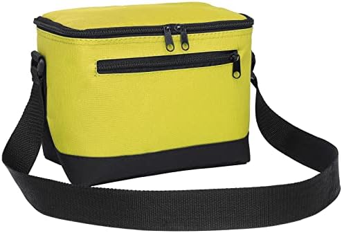 MISSMOON lunch Cooler Bag, Small 6 Can Insulated Cooler Box Tote Container Lunch Bag Pack Adjustable Strap For Adult Women Men Yellow