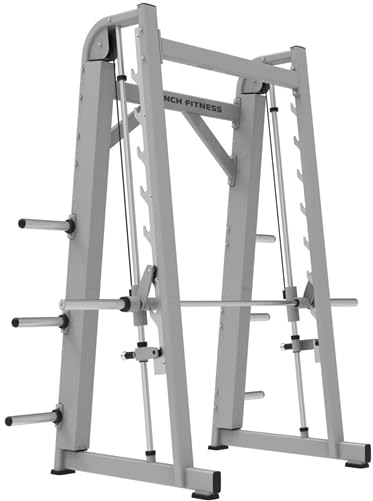 French Fitness Napa Smith Machine Plate Loaded – Versatile Strength Training Equipment for Squats, Bench Press, Shoulder Press, Deadlift, Durable 3mm Steel Frame