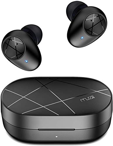 Ecouteurs Bluetooth Sans Fil, Muzili Écouteur Sport Hi-FI Son Stéréo Anti-Bruit DSP Activer Siri Touch Control Oreillette Bluetooth Intégré Micro pour Tous les Téléphones