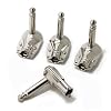 Ancable 4-Pack 1/4 “Haakse stekkers TS Mono Heavy Duty Flat Low Profile Pannenkoek Stijl voor Gitaar, Instrument, Speaker/Microfoon/Patch Kabels – 6,35 mm Mannelijke 1/4 Inch Telefoon Plug