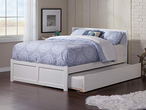 Afi Ar8132012 Orlando Platform Bed With Twin Size Urban Trundle, Twin, White #TOP1