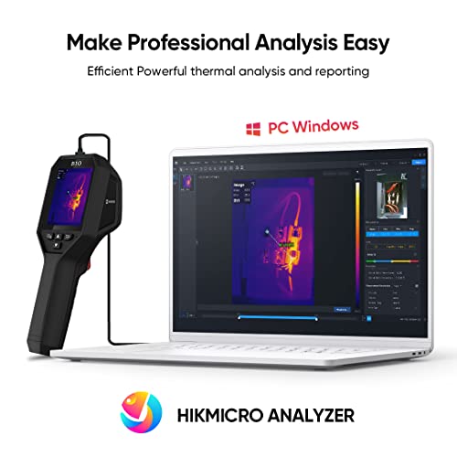 Hikmicro B10 Thermal Camera 256 X 192 Ir Resolution With 2Mp Visual Camera, Thermal Imaging Camera For Home Inspection, 25 Hz Refresh Rate, Thermal Scanner With 3.2" Lcd Screen, Ip54, -4°F~1022°F #TOP4
